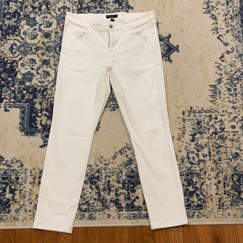 Banana Republic Skinny Fit White Jeans